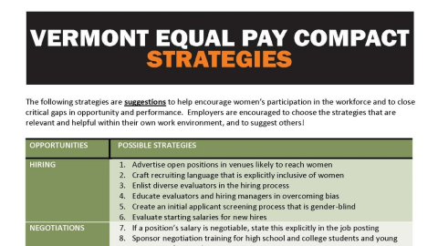 Equal Pay Compact strategies document